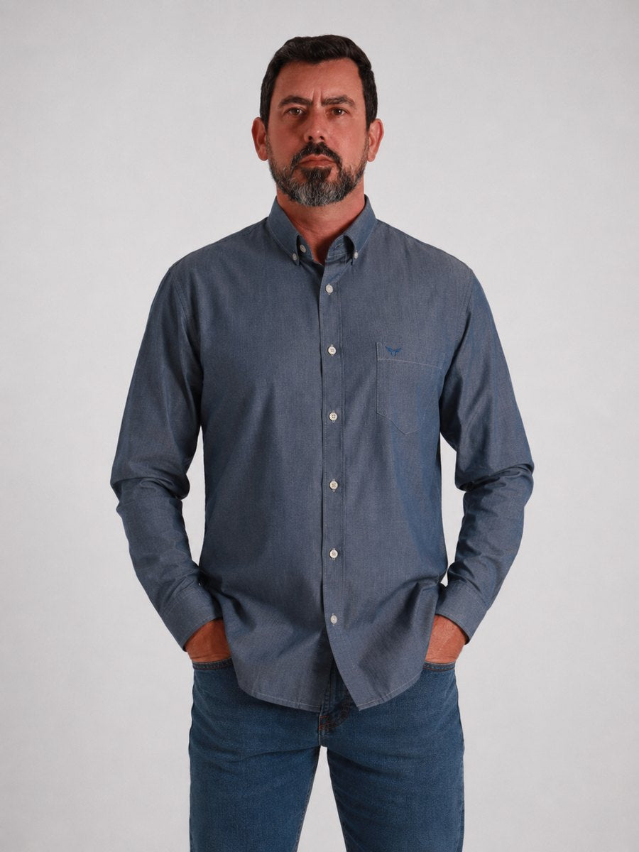 Camisa  BRK M/L Classic Jeans Claro