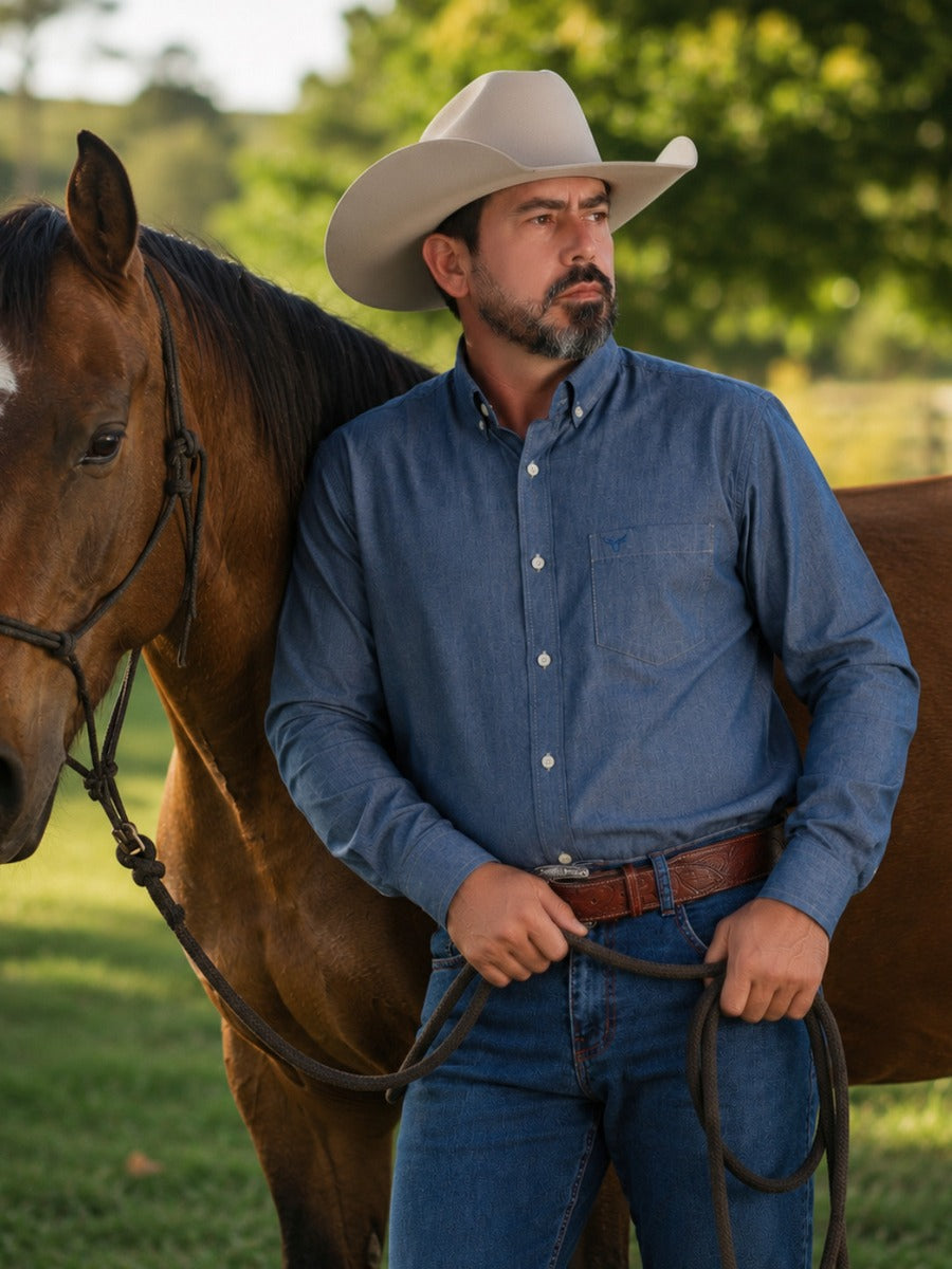 Camisa  BRK M/L Classic Jeans Claro