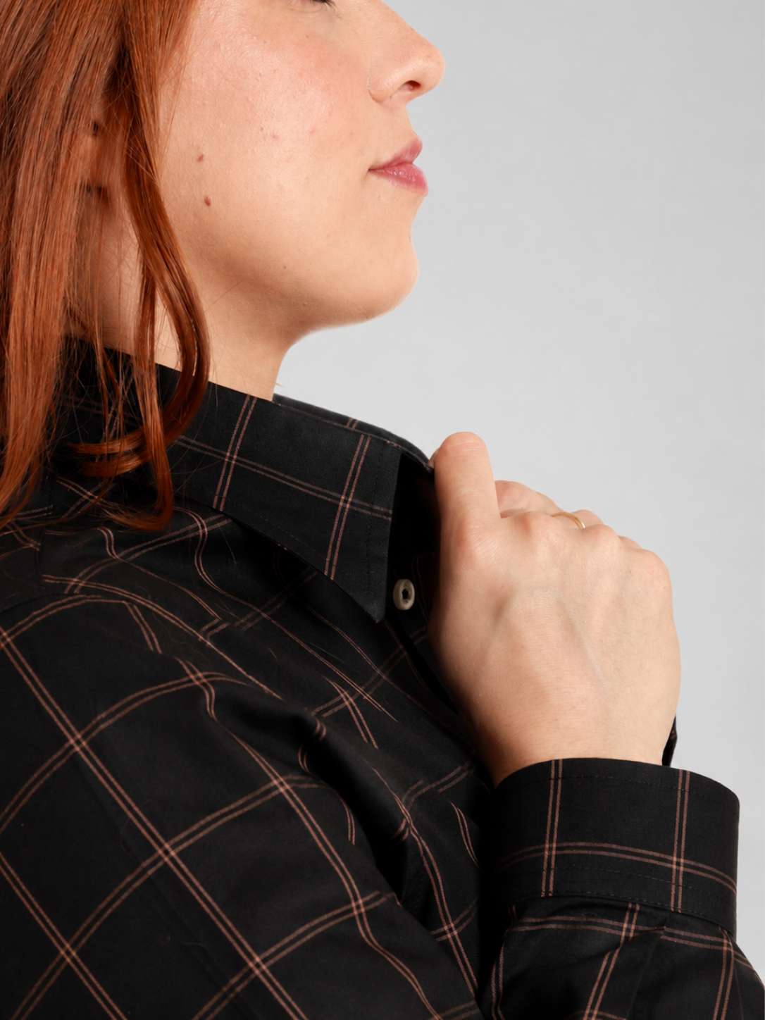 Camisa Feminina BRK M/L Ranch Preto/Marrom