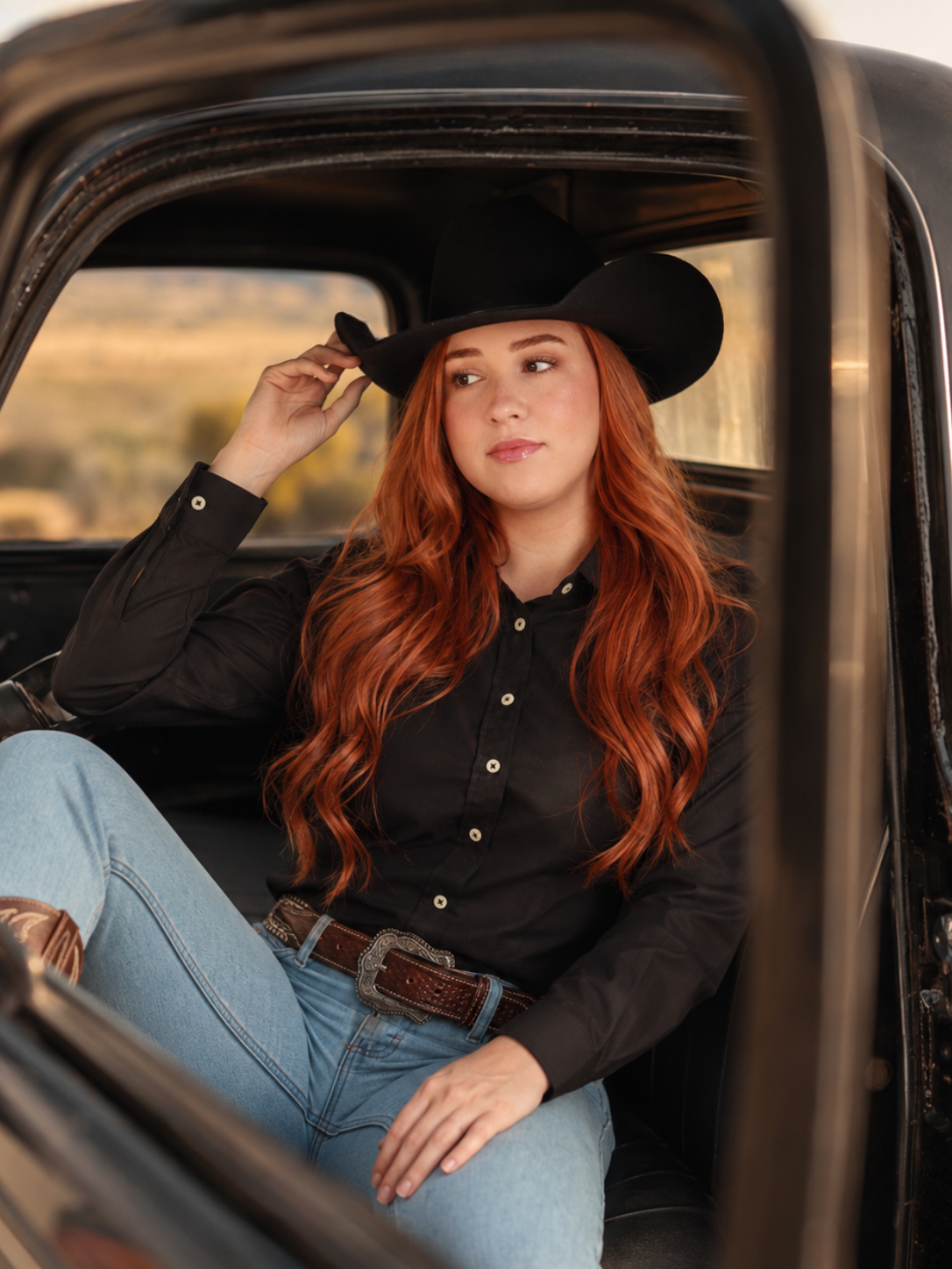 Camisa Xadrez Feminina Classic Preto - Manga Longa - Brk Agro