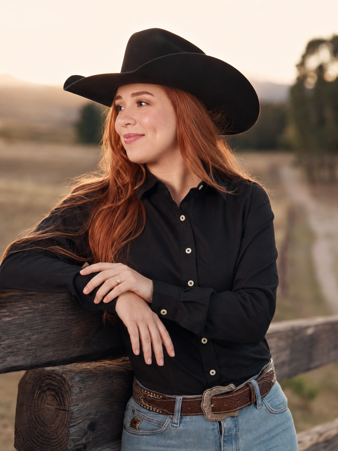 Camisa Xadrez Feminina Classic Preto - Manga Longa - Brk Agro