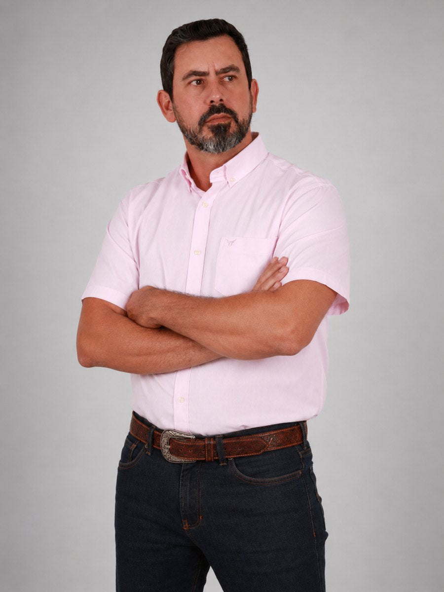 Camisa  BRK M/C Classic Rosa Bebe