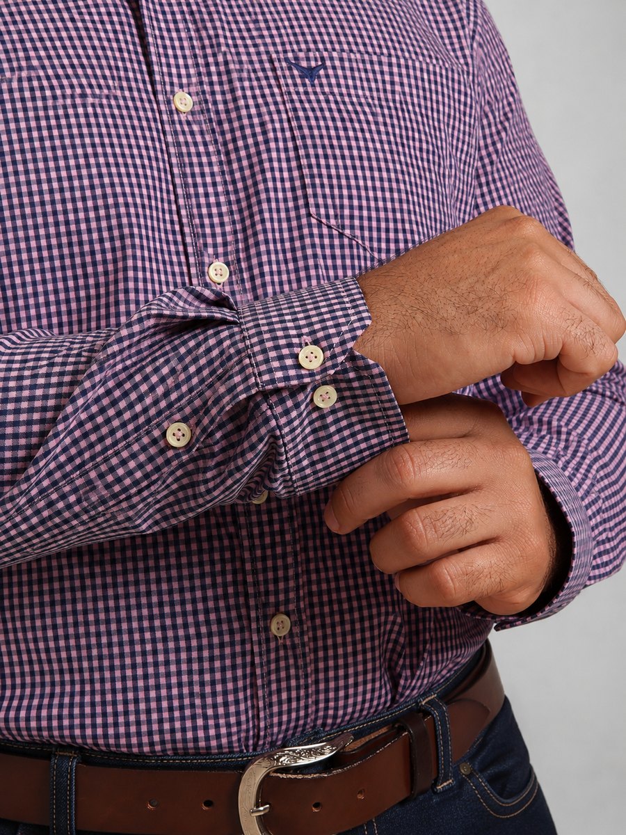 Camisa  BRK M/L Western Rosa