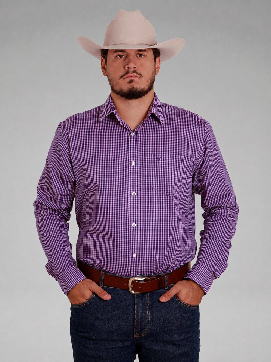 Camisa  BRK M/L Western Rosa