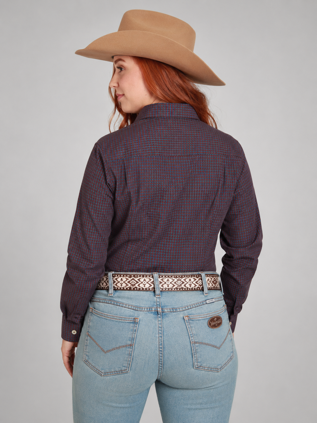 Camisa Feminina BRK M/L Western Roxo