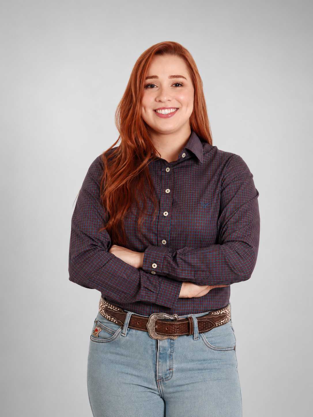 Camisa Feminina BRK M/L Western Roxo