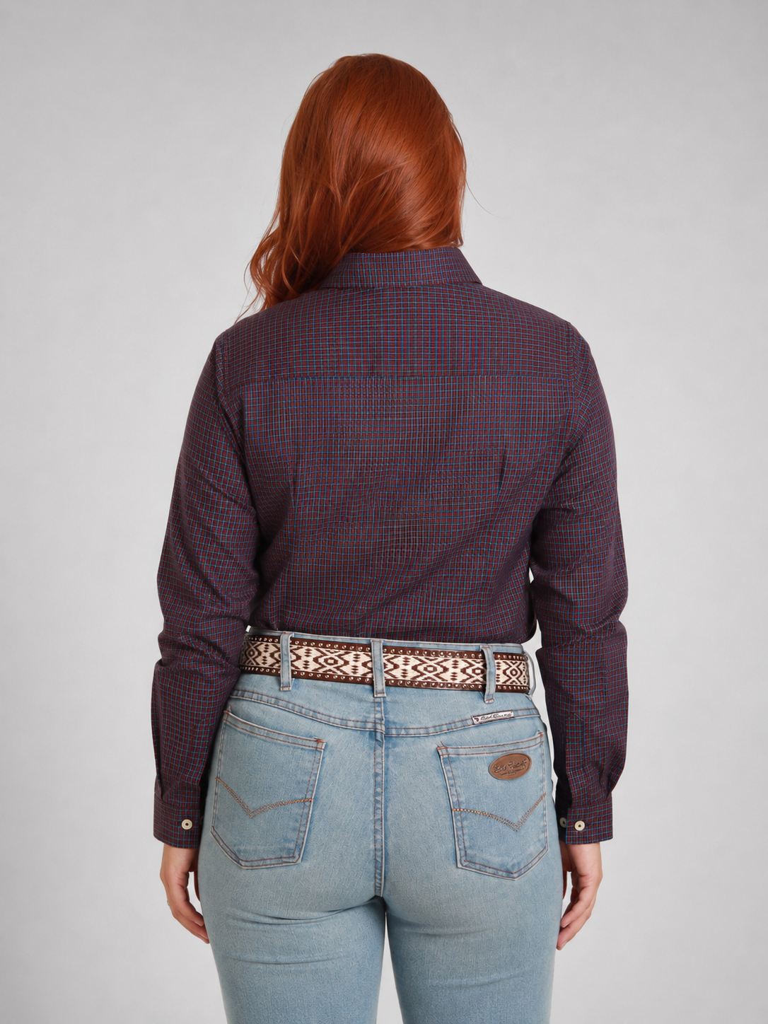 Camisa Feminina BRK M/L Western Roxo