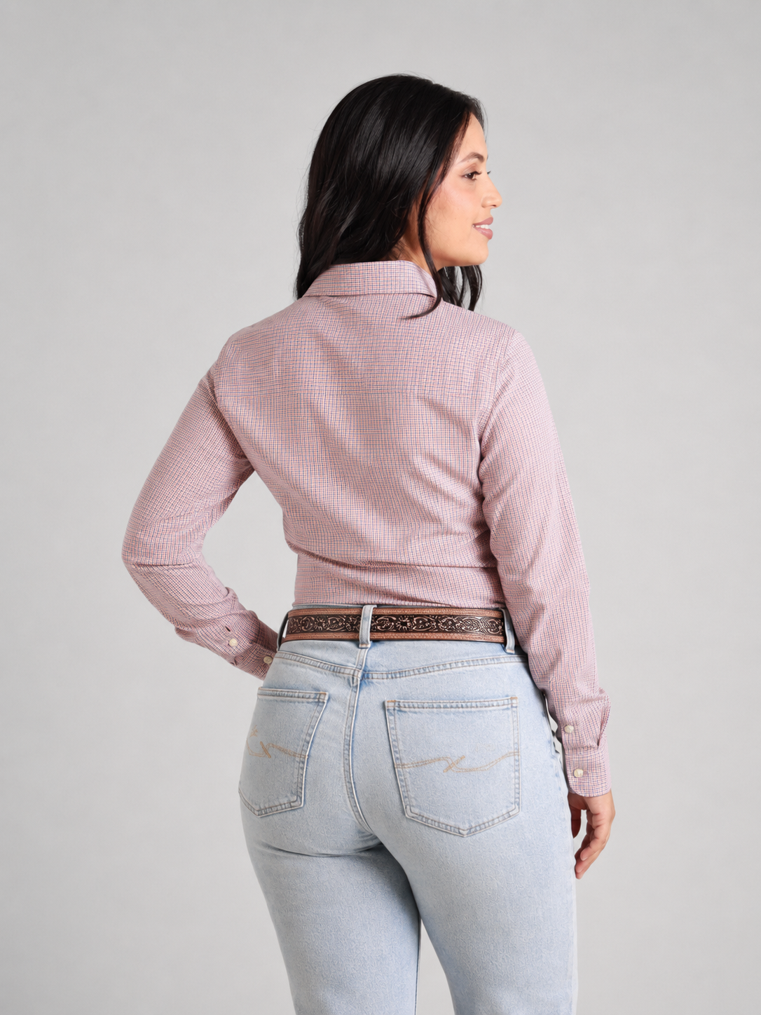 Camisa Feminina BRK M/L Western Salmao