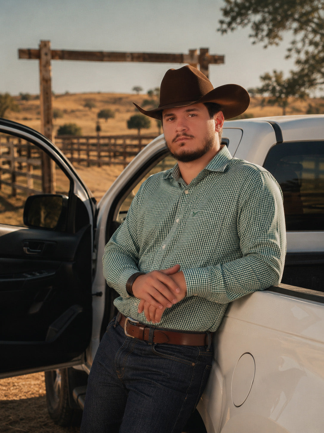 Camisa BRK M/L Western Verde Claro