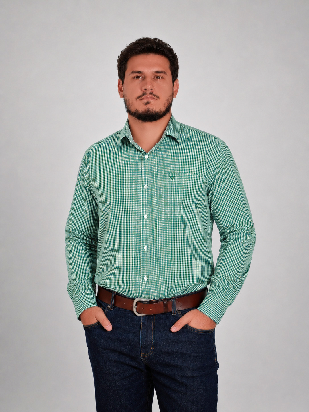 Camisa BRK M/L Western Verde Claro