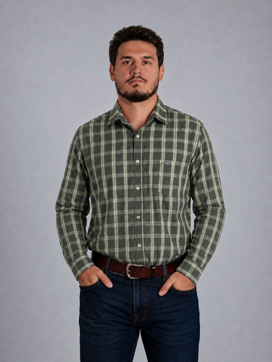 Camisa  BRK M/L Ranch Verde Militar
