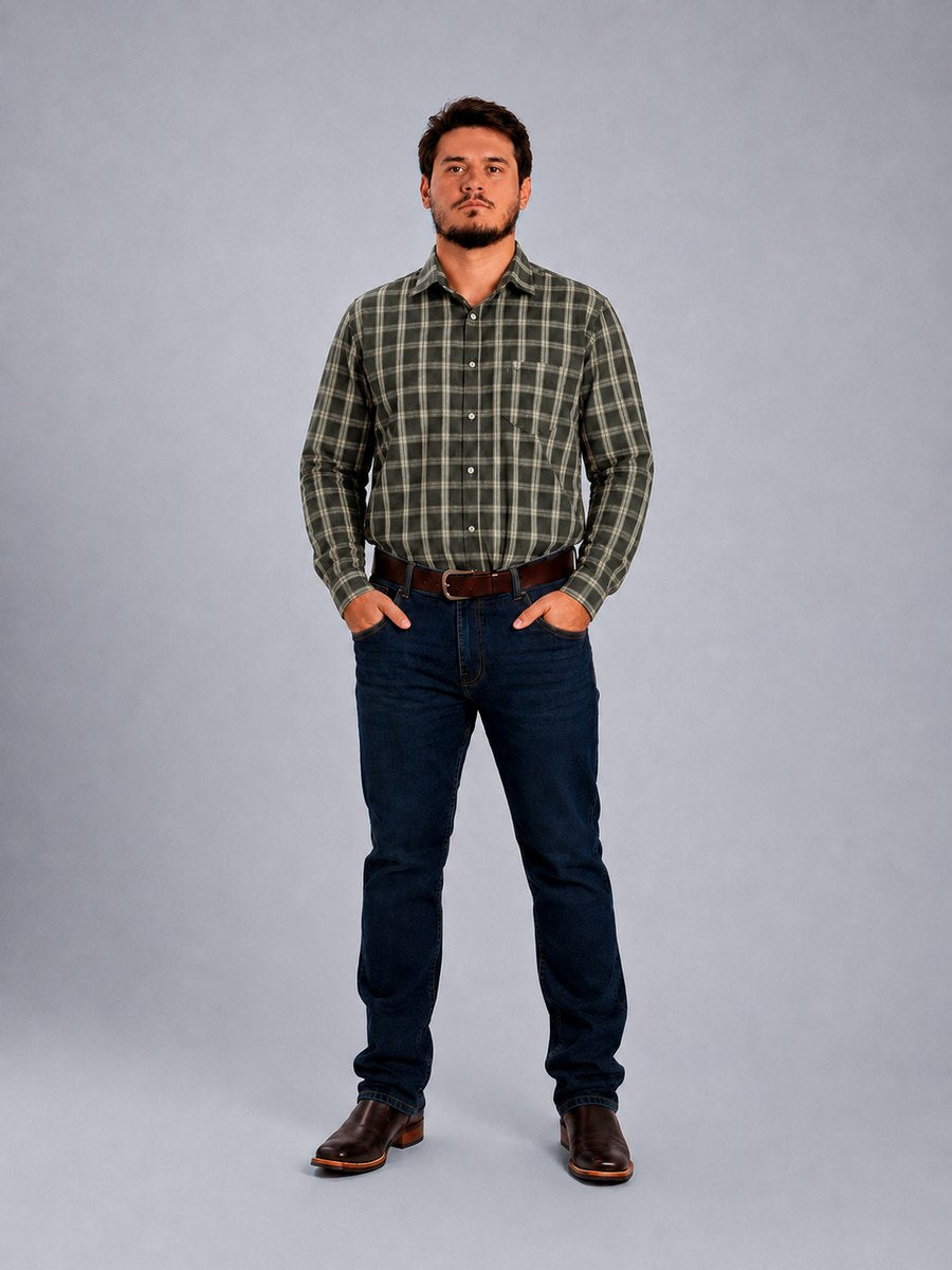 Camisa  BRK M/L Ranch Verde Militar