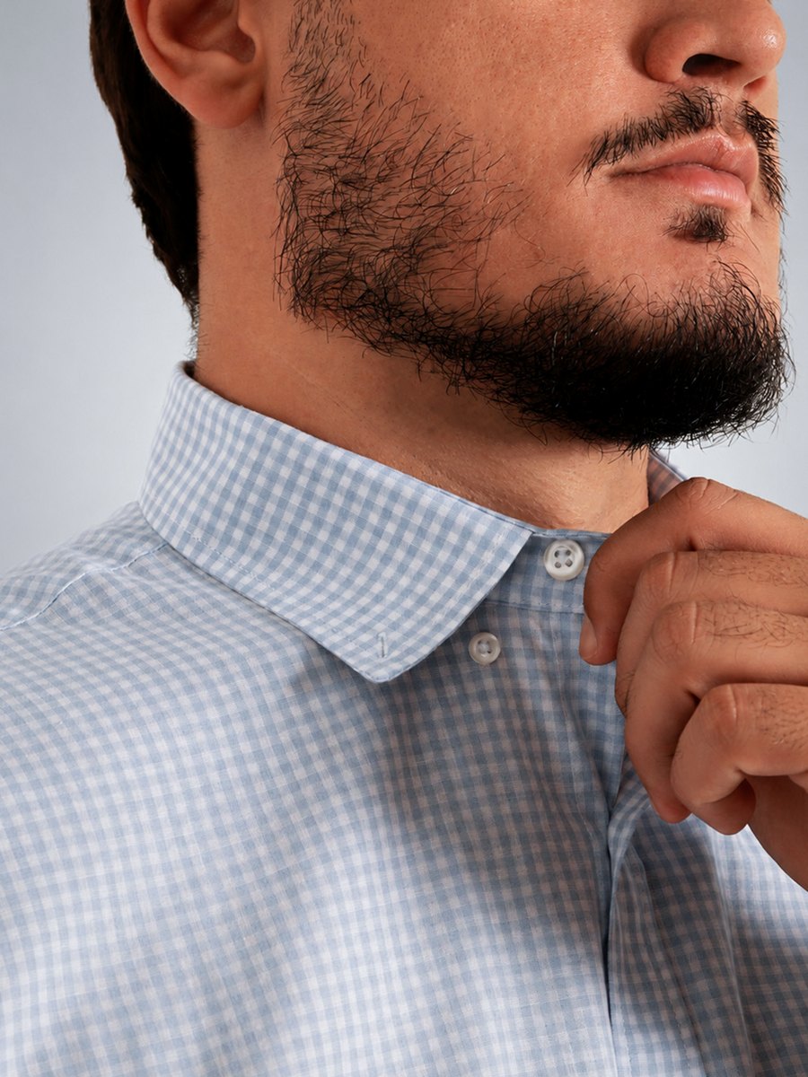Camisa  BRK M/L Western Azul Claro
