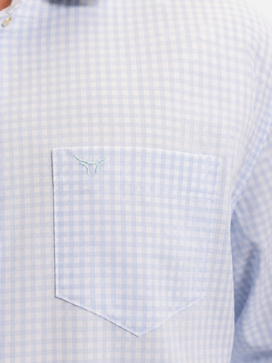Camisa  BRK M/L Western Azul Claro
