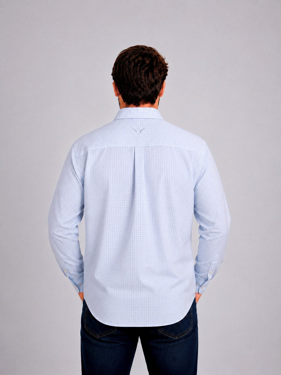 Camisa  BRK M/L Western Azul Claro