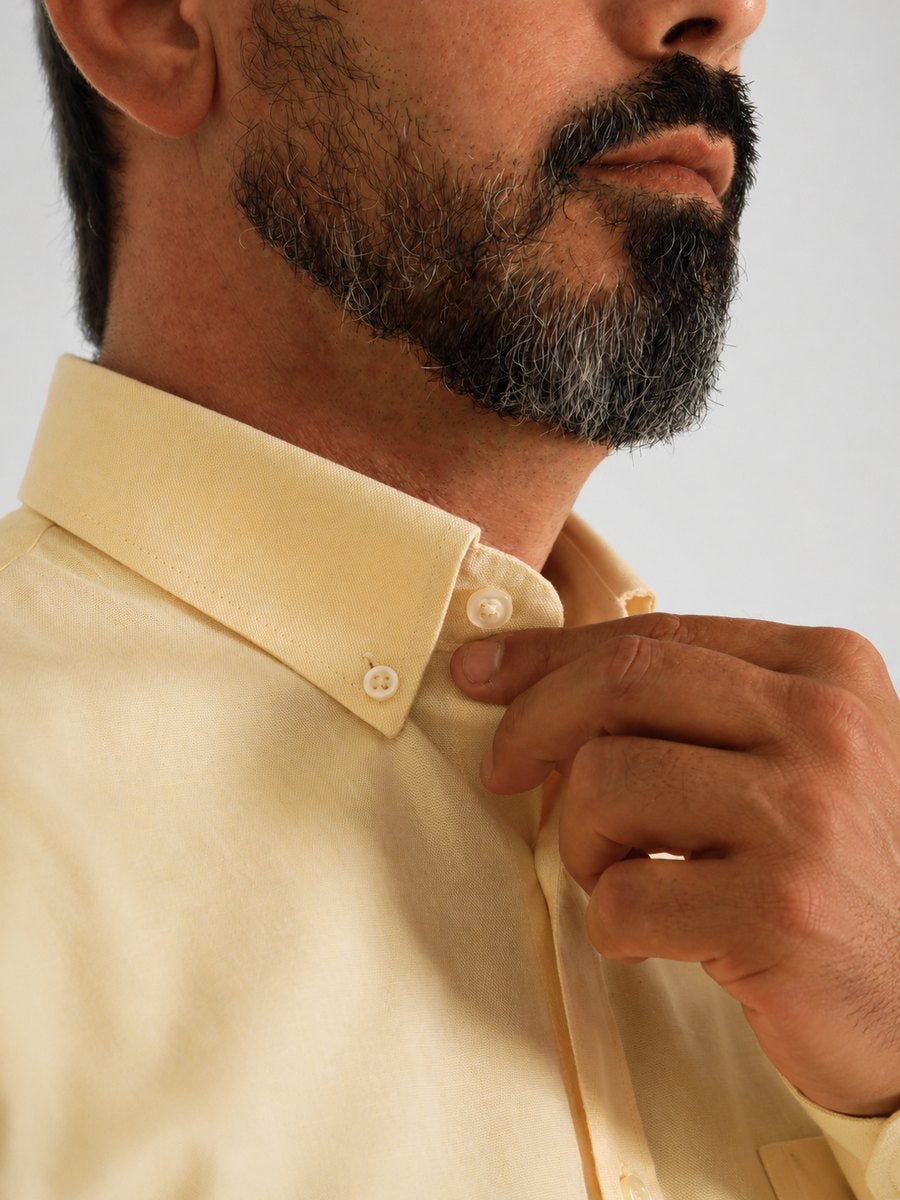Camisa Xadrez Classic Amarelo Manteiga - Manga Longa - Brk Agro
