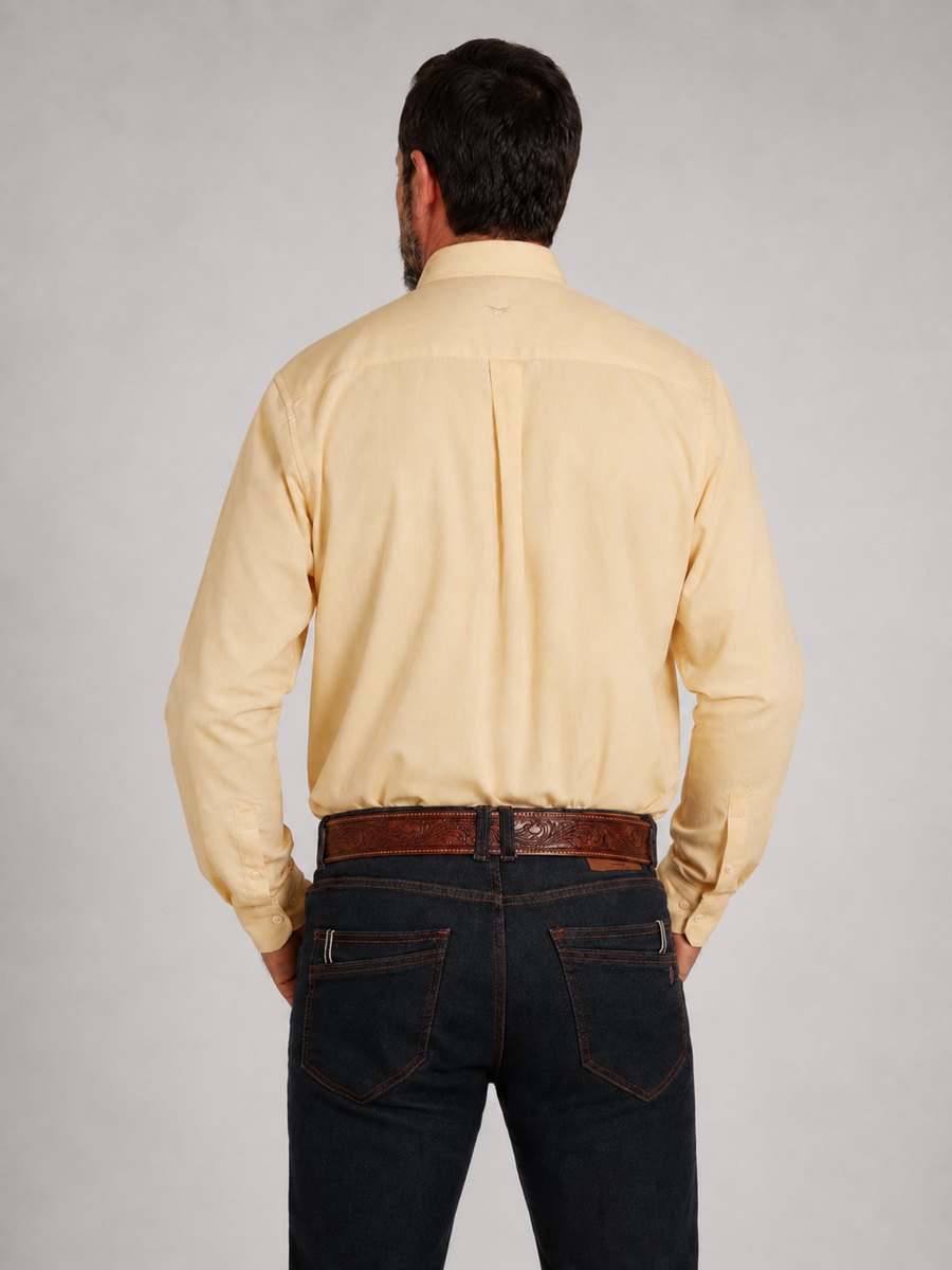 Camisa Xadrez Classic Amarelo Manteiga - Manga Longa - Brk Agro