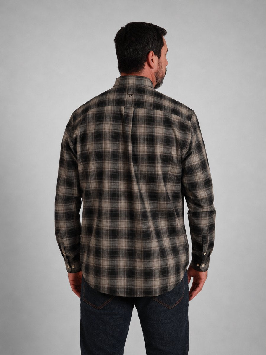 Camisa BRK M/L Ranch Preto Esverdeado