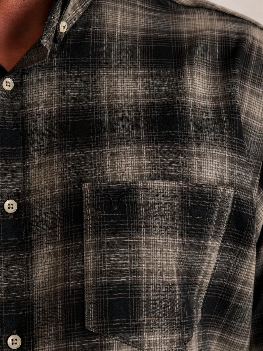 Camisa BRK M/L Ranch Preto Esverdeado