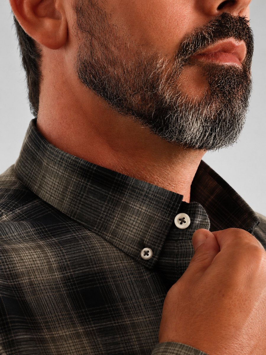 Camisa BRK M/L Ranch Preto Esverdeado