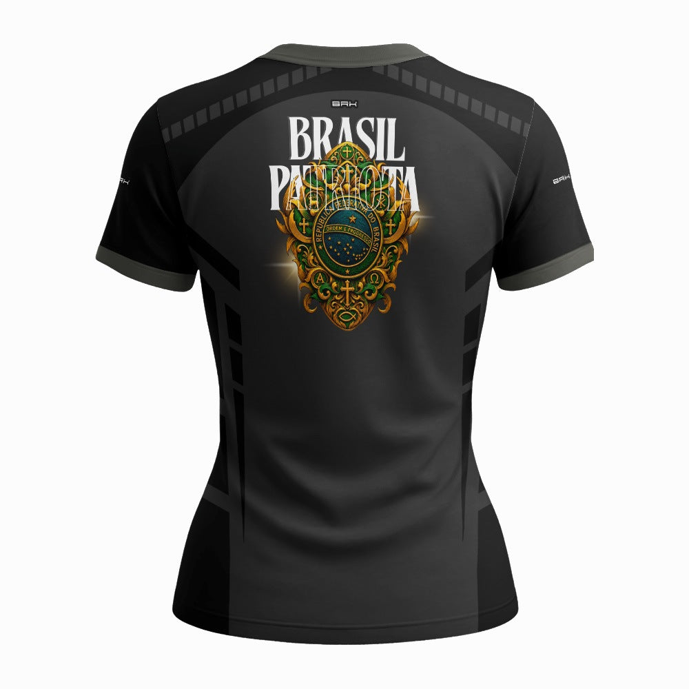 Camiseta Feminina Brasão Nacional Brasil Imperial com Proteção UV50