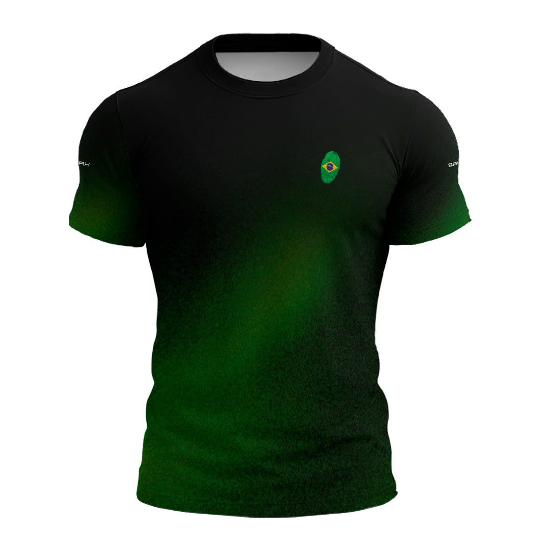 Camiseta Digital Brasileira Preto e Verde com Proteção UV50
