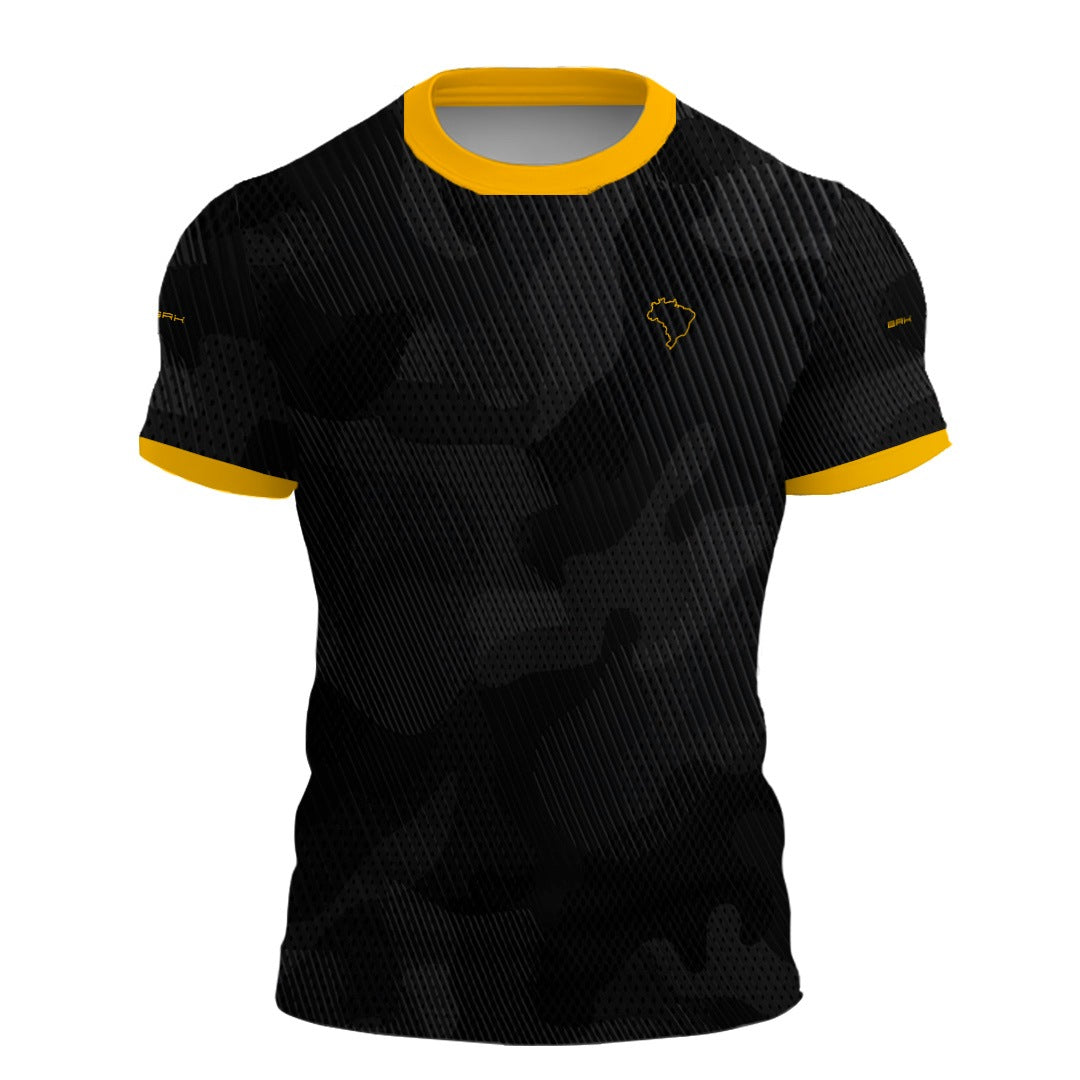 Camiseta Fé Família e Liberdade Preto com Proteção UV50