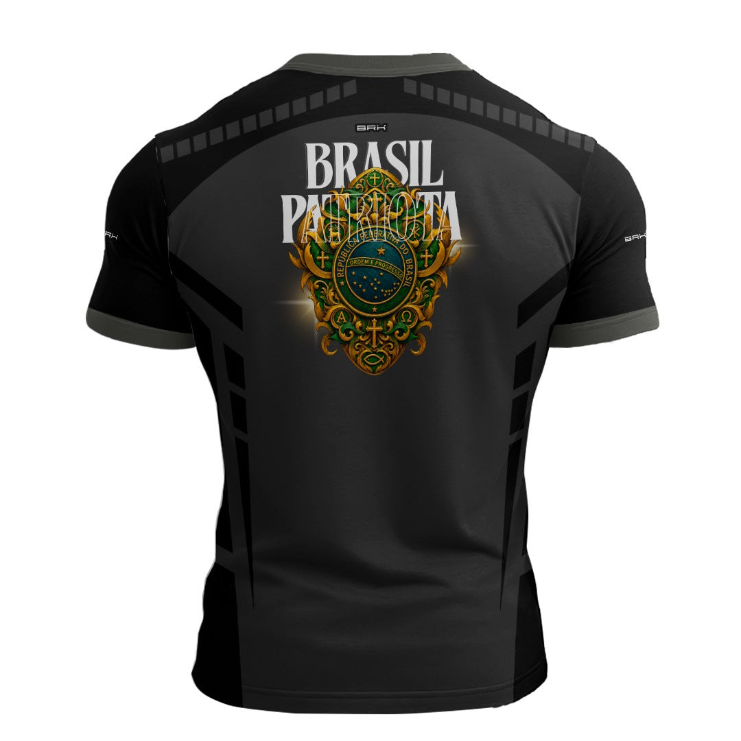 Camiseta Brasil Patriota Brasão Nacional Brasil Imperial com Proteção UV50