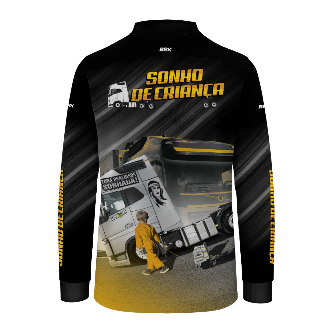 Camisa Infantil Brk Carreta Sonho de Criança com Proteção Solar UV50+