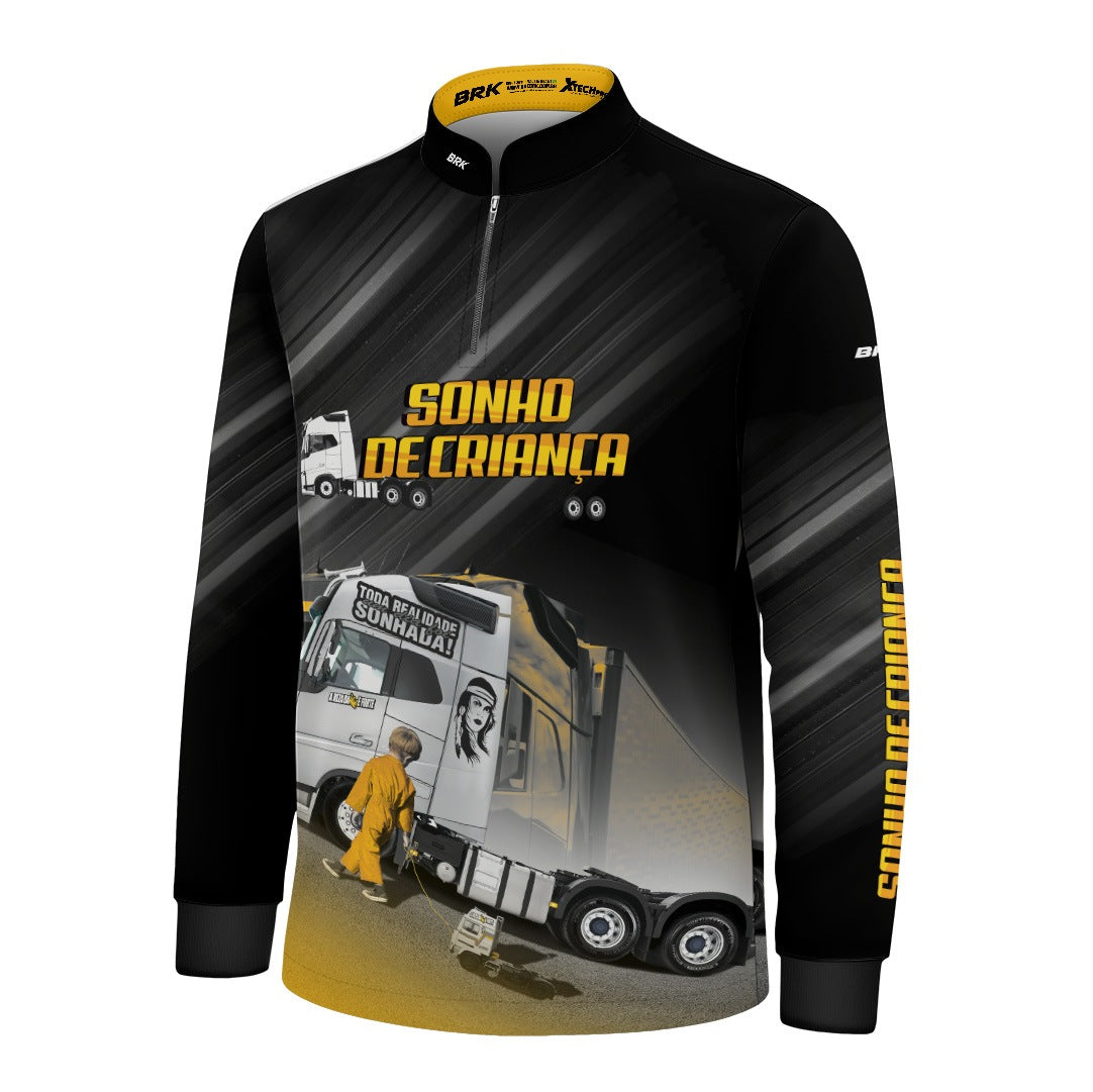 Camisa Infantil Brk Carreta Sonho de Criança com Proteção Solar UV50+