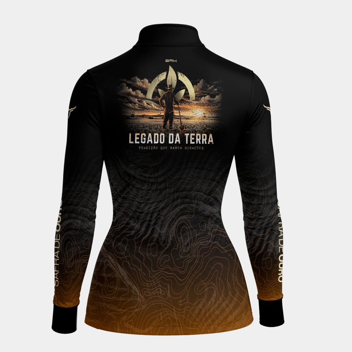 Camisa Feminina Brk Agro Safra de Ouro Legado da Terra Preta com Proteção UV50+