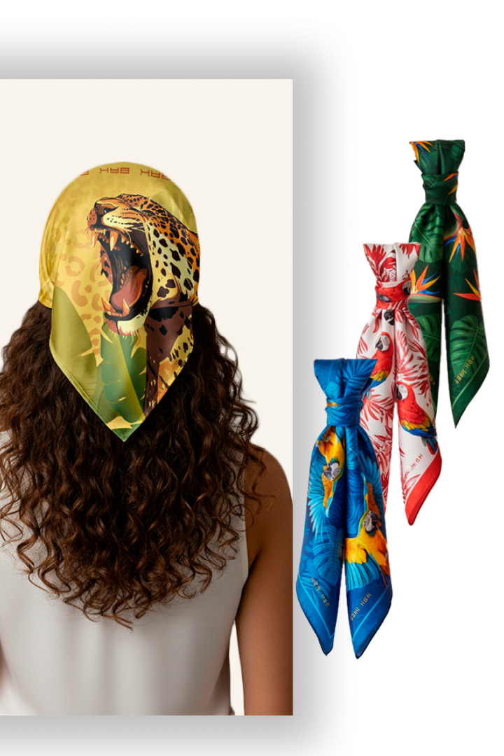 Lenço Estampado com Proteção UV50 BRK
