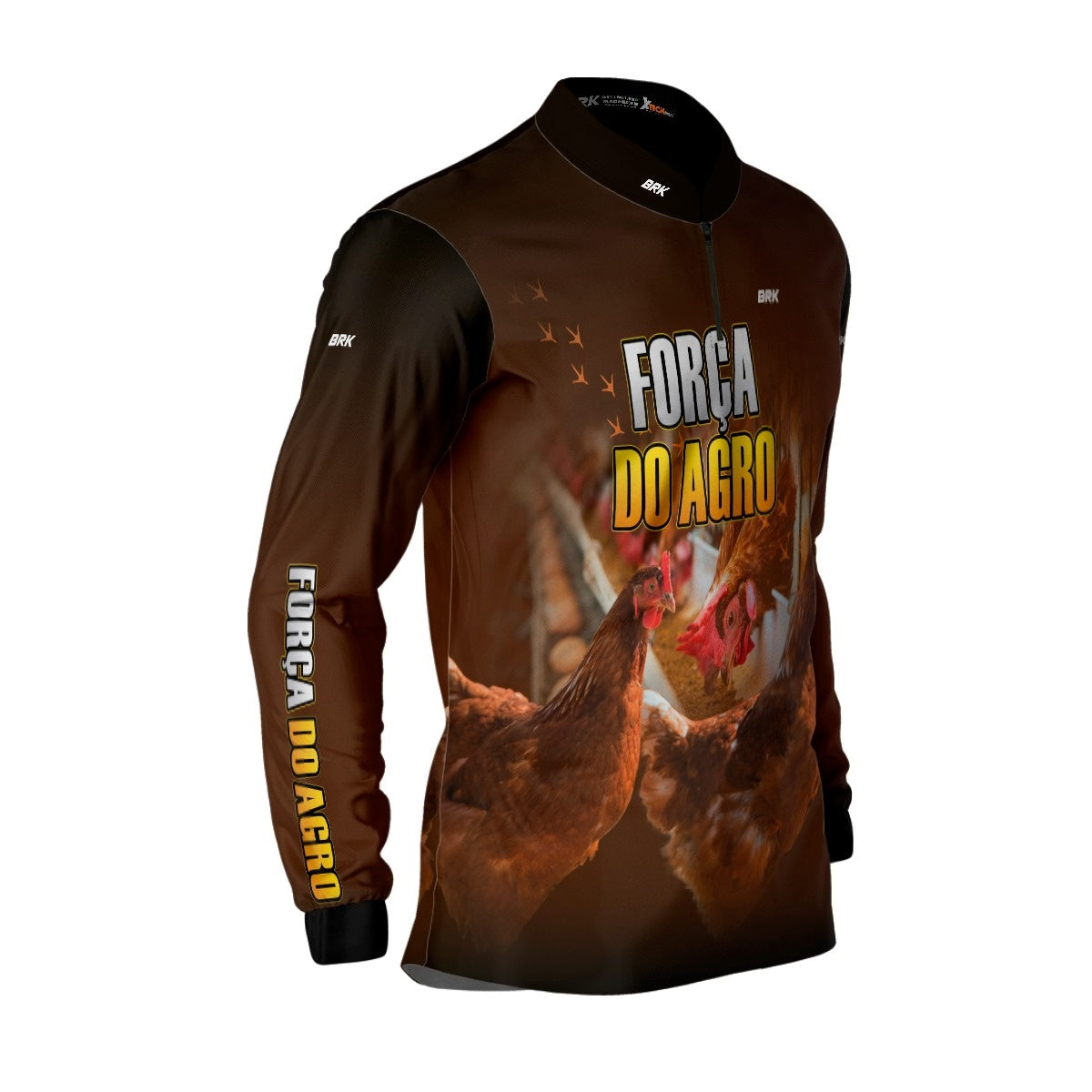 Camisa Agro Brk A Força do Agro Produtor de Frango com UV50+ - Brk Agro