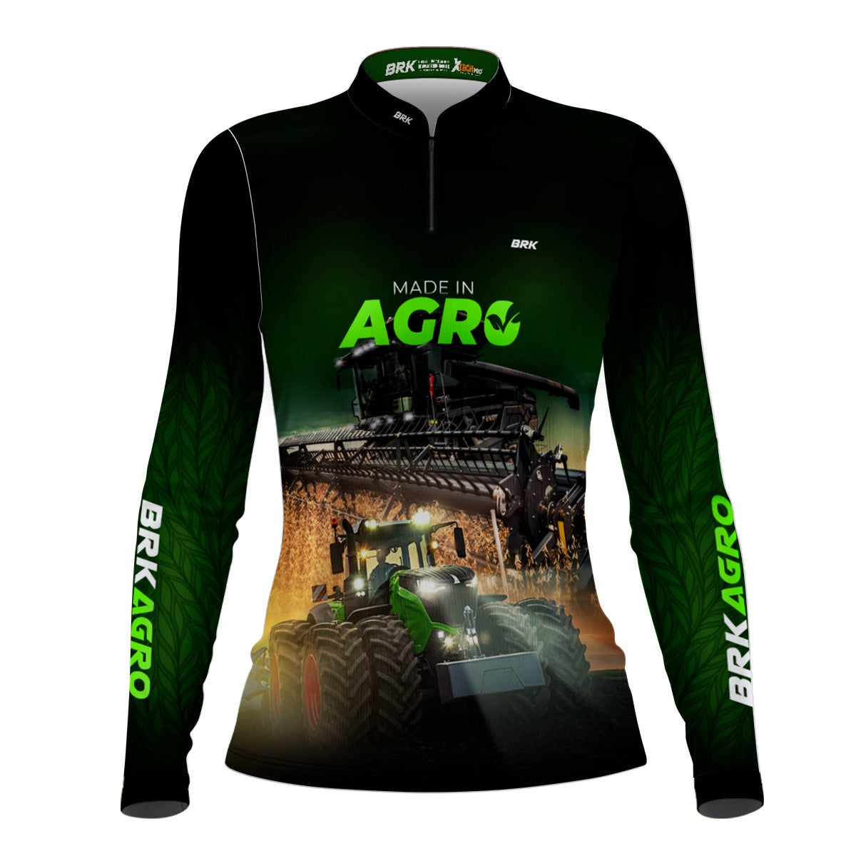 Camisa Feminina Agro Brk Made in Agro Produtor de Soja com Proteção Solar UV50+ - Brk Agro