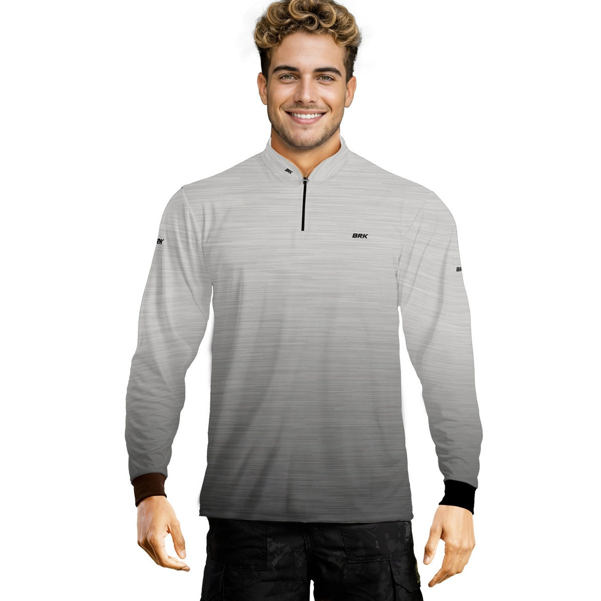 Camisa Masculina Agro Brk Mescla Branca com Proteção Solar UV50+ - Brk Agro