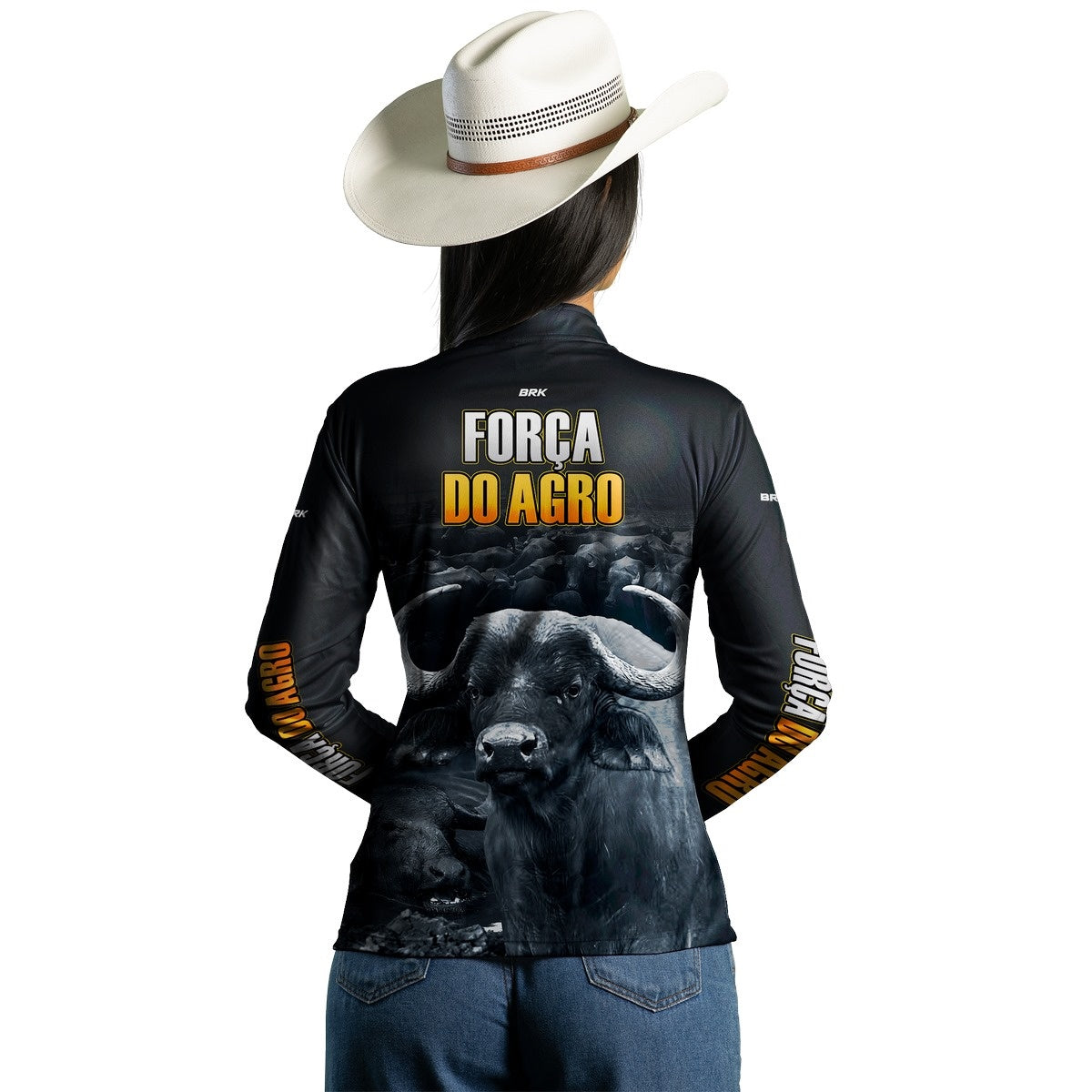 Camisa Agro Brk A Força do Agro Produtor de Bubalinos com UV50+ - Brk Agro