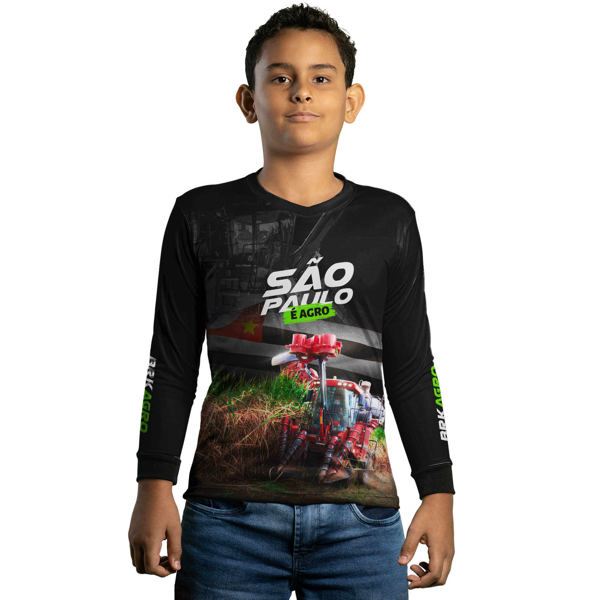 Camisa Agro Brk São Paulo Cana de Açúcar com Proteção Solar UV50+ - BRK AGRO