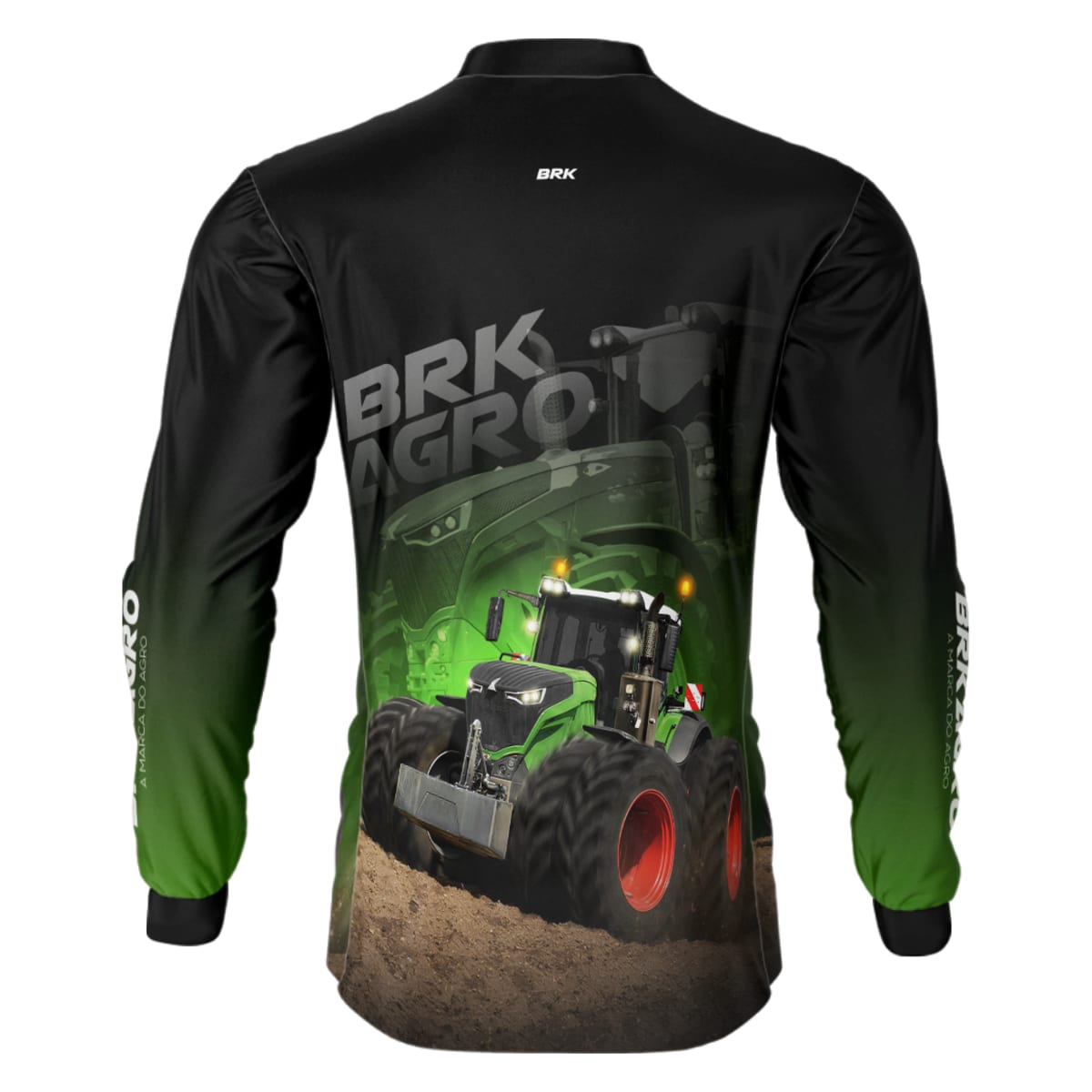 Camisa Agro Brk Trator Vario 1000 Preta com Proteção Solar UV50+ - Brk Agro