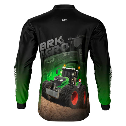 Camisa Agro Brk Trator Vario 1000 Preta com Proteção Solar UV50+ - Brk Agro