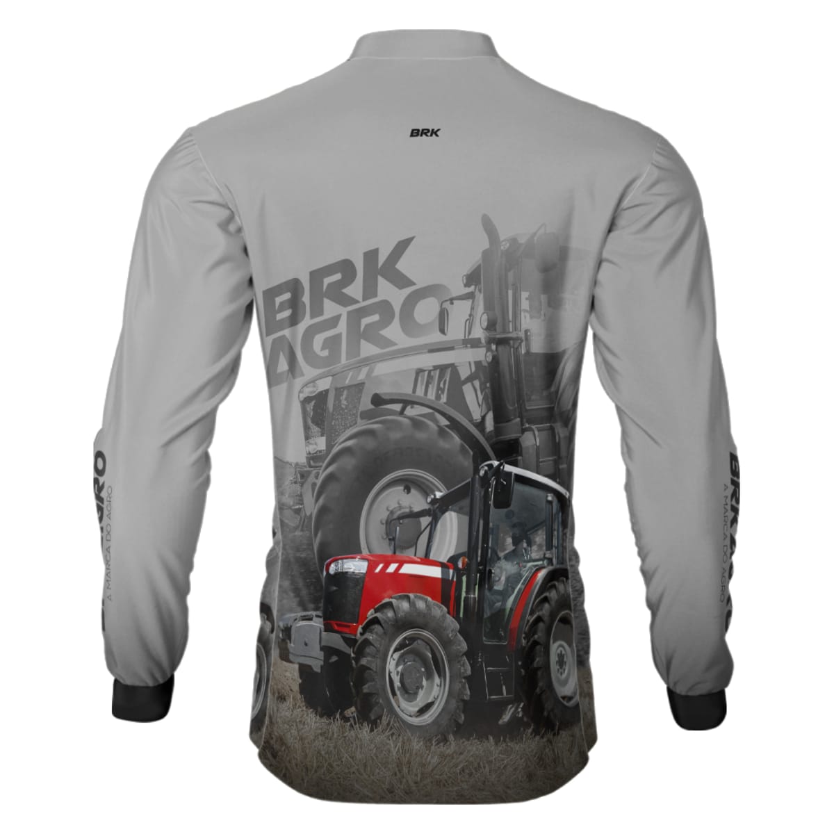 Camisa Agro Brk Trator 4707 Vermelho Clara com Proteção Solar UV50+ - Brk Agro