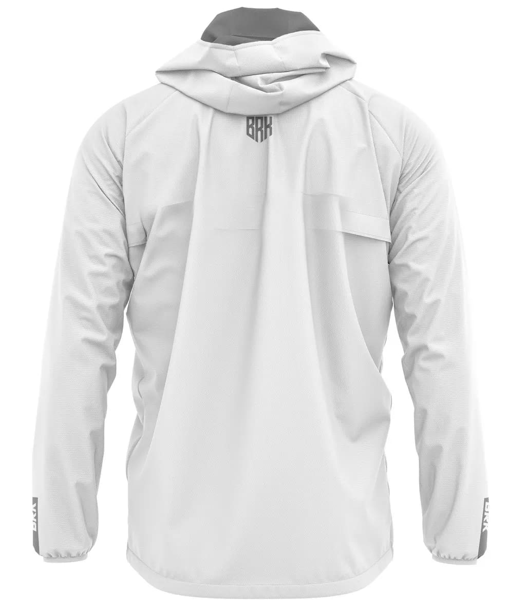 Jaqueta Corta Vento Brk Agro Repelente à Água - Branco com Proteção Solar UV50+ - Brk Agro