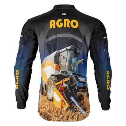 Camisa Agro Brk Colheitadeira Agro com Proteção Solar UV50+ - Brk Agro