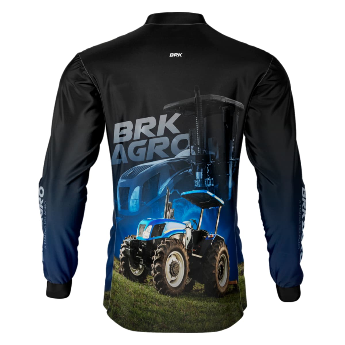 Camisa Agro Brk Trator TL5 Azul com Proteção Solar UV50+ - Brk Agro