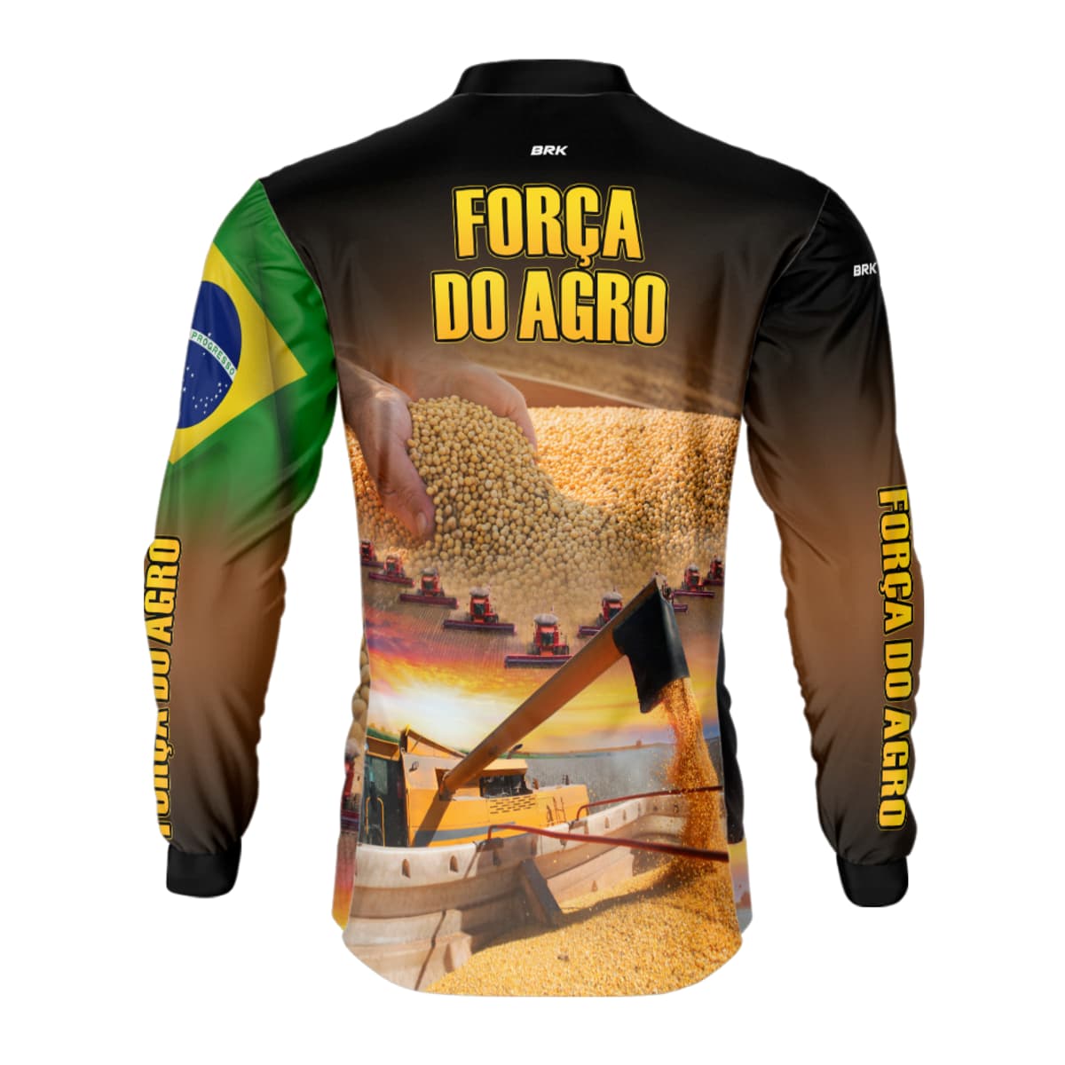 Camisa Agro Brk Produtor de Soja com UV50+ - Brk Agro