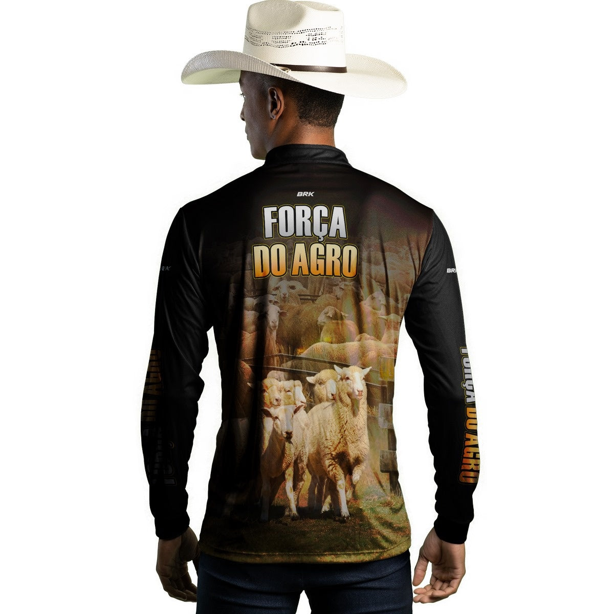 Camisa Agro Brk A Força do Agro Produtor de Ovinos com UV50+ - Brk Agro