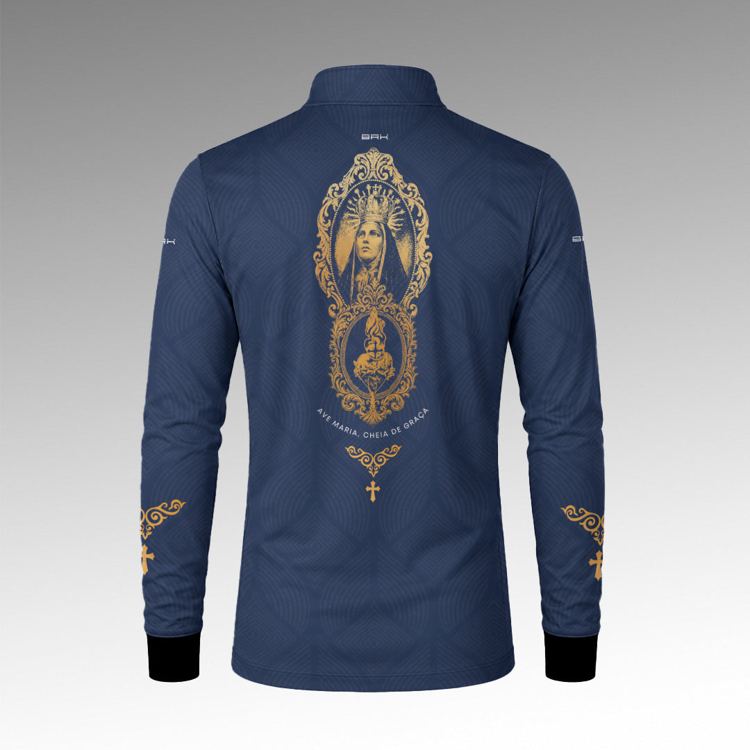 Camisa Brk Nossa Senhora Aparecida Medalha Azul com Proteção Solar UV50+