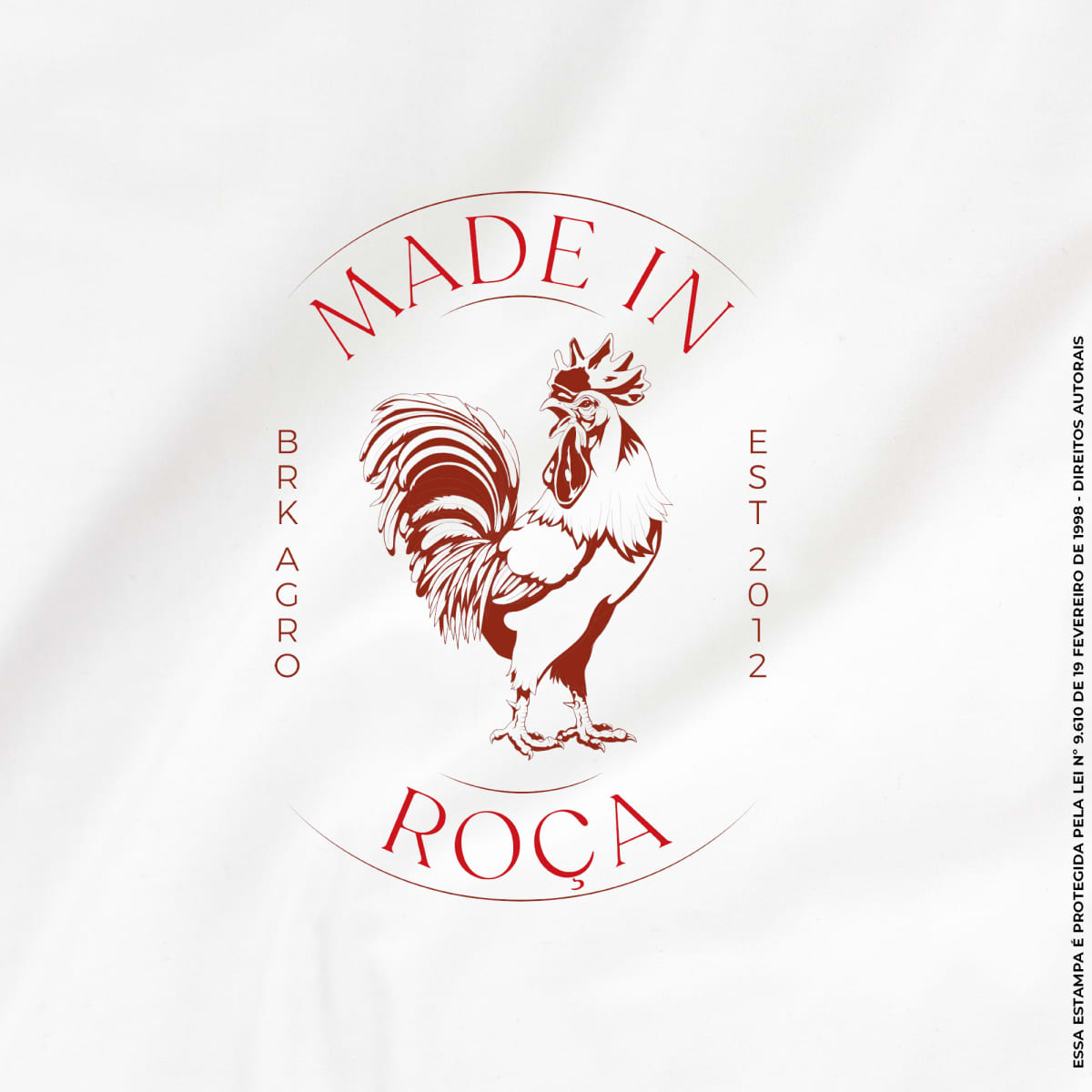 Camiseta Agro Brk Galo Made In Roça com Algodão Premium - Brk Agro