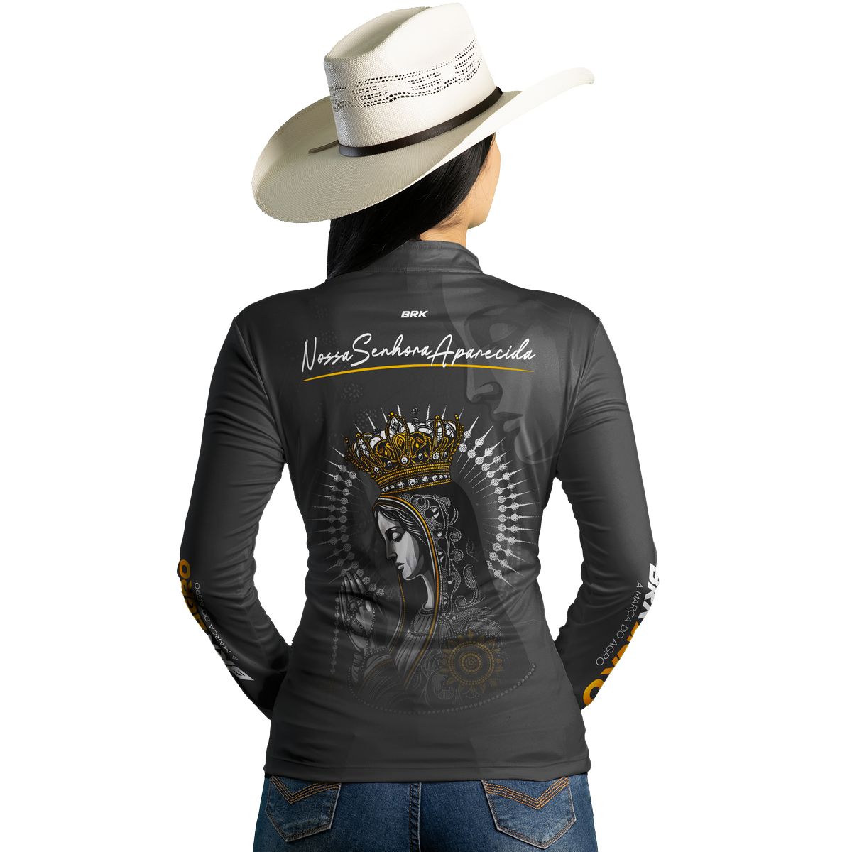 Camisa Agro Feminina Brk Nossa Senhora com Proteção Solar UV50+ - Brk Agro