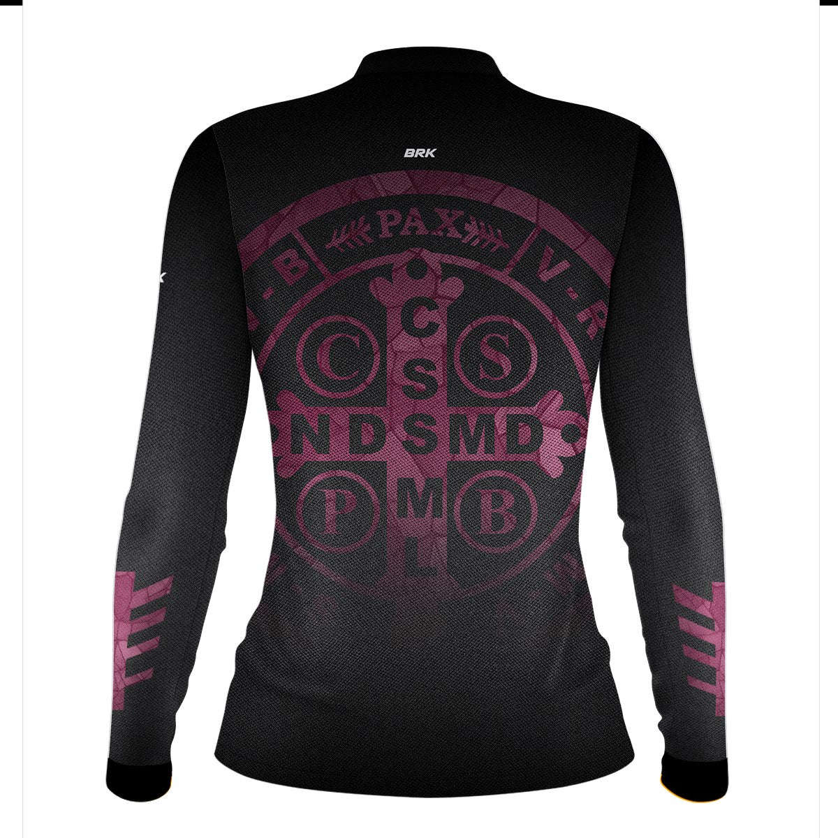 Camisa Agro Brk Feminina Medalhão de São Bento Rosa com Proteção Solar UV50+ - BRK AGRO