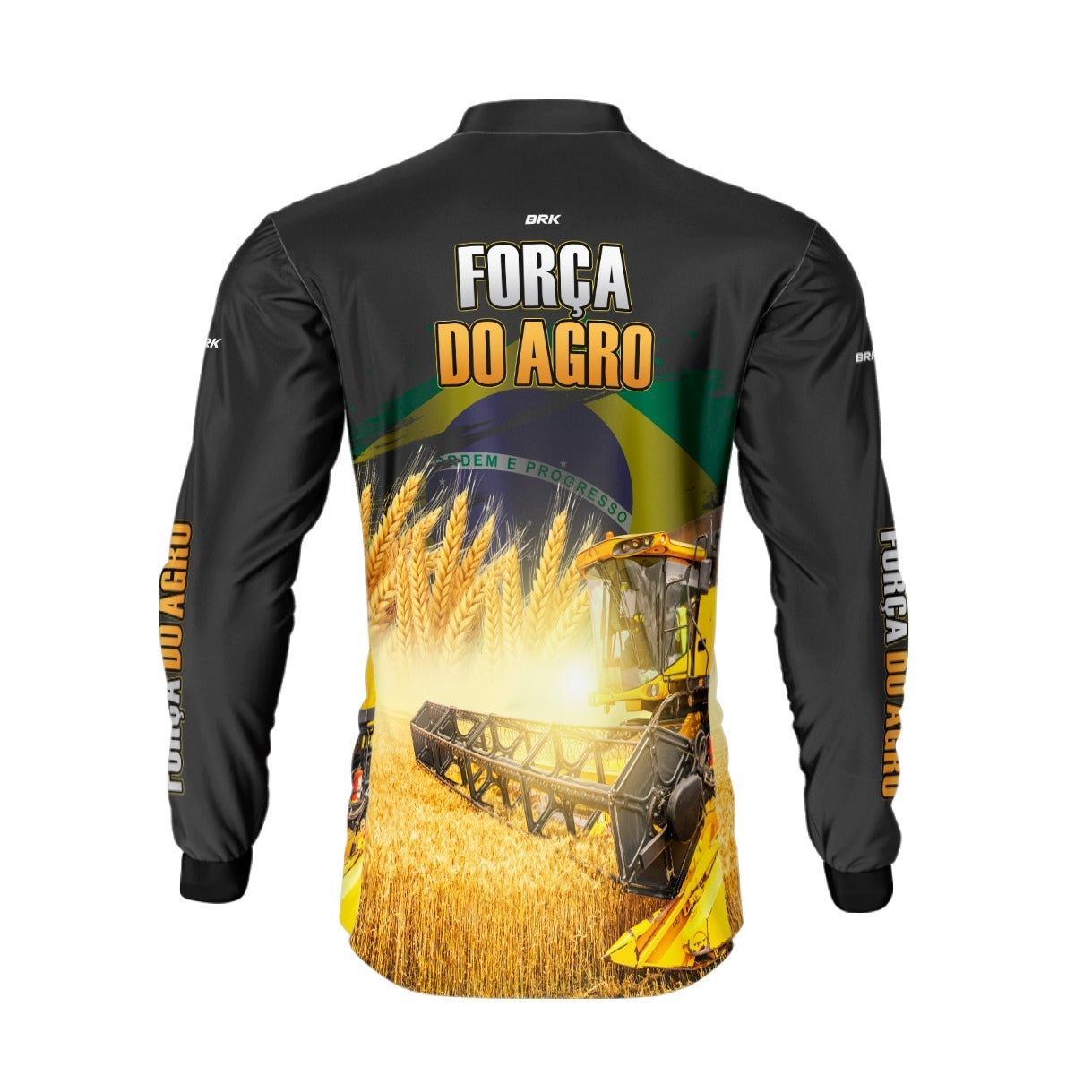 Camisa Agro Brk Força do Agro Colheitadeira com Proteção UV50+ - Brk Agro